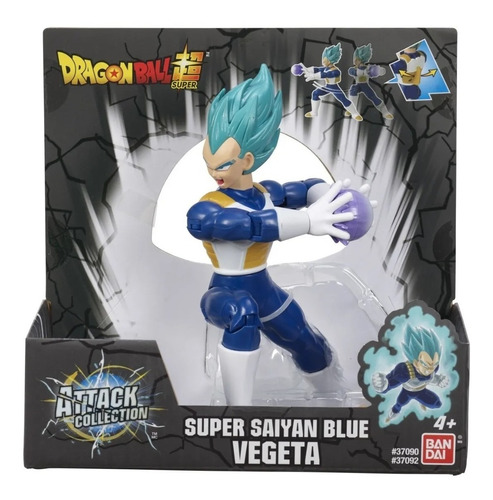 Figura Dragon Ball Super Saiyan Blue Vegeta Attack Bandai  