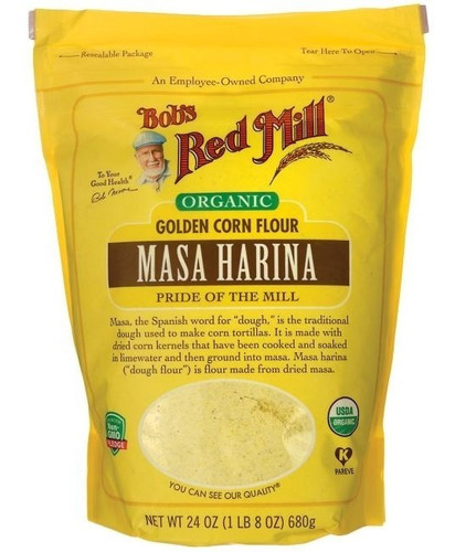 Organic Golden Corn Flour (masa Harina) 680 G