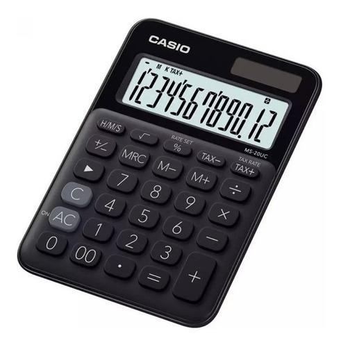 Calculadora Casio Ms-20nc Original.12 Digitos Negra S Color Negro
