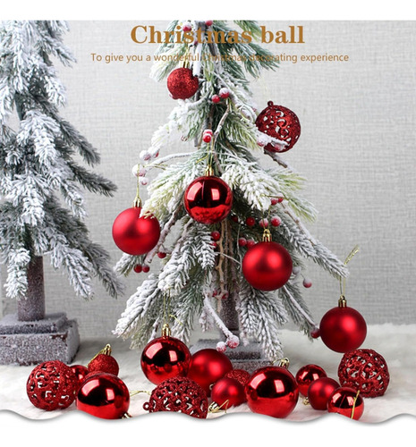 Caja De 100 Bolas Navideñas Para Adornos De Árbol De Navidad