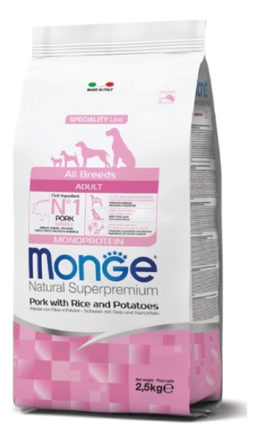 Alimento Monge Premium Perro All Breeds Pork 2.5kg