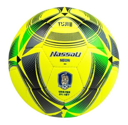 Imagen 1 de 1 de Pelota De Futbol Nassau Tuji Neon Numero 4 Futsal Original Color Amarillo