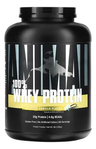 Proteina 100% Whey Animal Universal Nutrition 4 Lb 60 Serv Sabor Vainilla