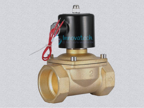 Válvula Solenoide De Bronce 110 V 2 PuLG Aire Y Agua