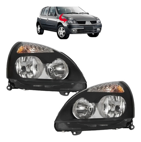 Par Farol Clio 2003 2004 2005 2006 2007 2008 2009 Masc Negra