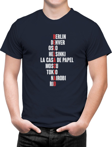 Camiseta Masculina La Casa De Papel Nomes Personagens Camisa