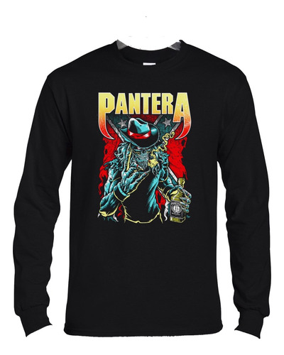 Polera Ml Pantera Cowboy Skull Metal Abominatron