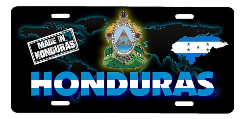 Placa De Matrícula De Aluminio Honduras 6  X 12  C