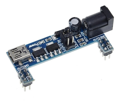 Imagen 1 de 10 de Fuente De Alimentación Mb102 Para Protoboard 3.3v 5v Arduino