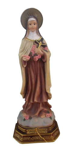 Escultura Imagem Santa Terezinha Do Menino Jesus Resina 22cm