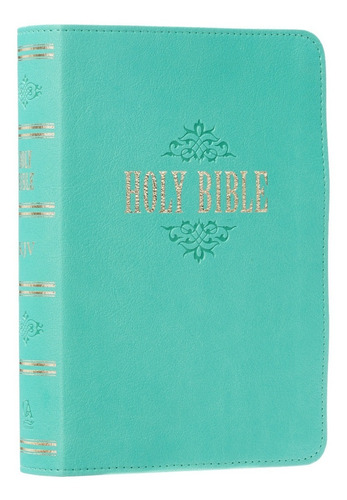 Imagen 3 de 10 de Biblia En Inglés King James Version Chica Letra Grande Aqua