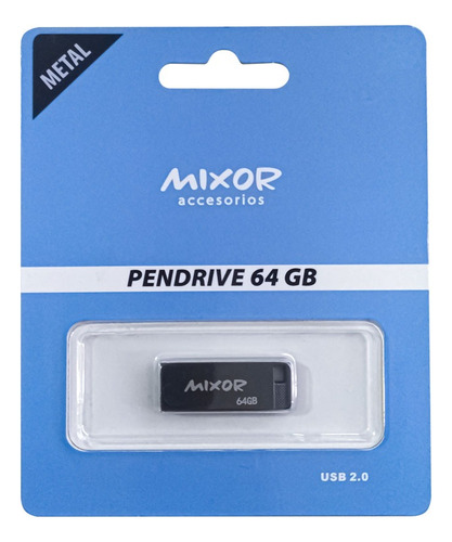 Pendrive 64gb Metal Usb 2.0 Almacenamiento Computacion