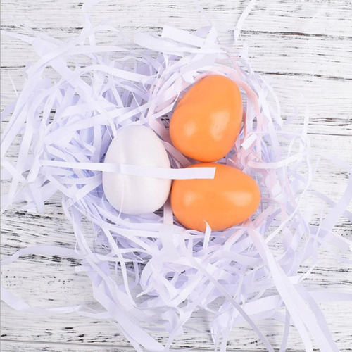 6 Piezas De Huevos De Pascua De Madera Niños Simulan Que