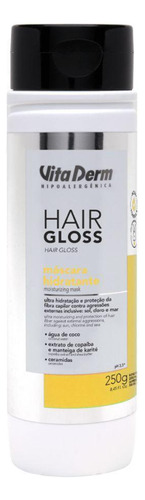 Máscara Hidratante Hair Gloss 250g Vita Derm