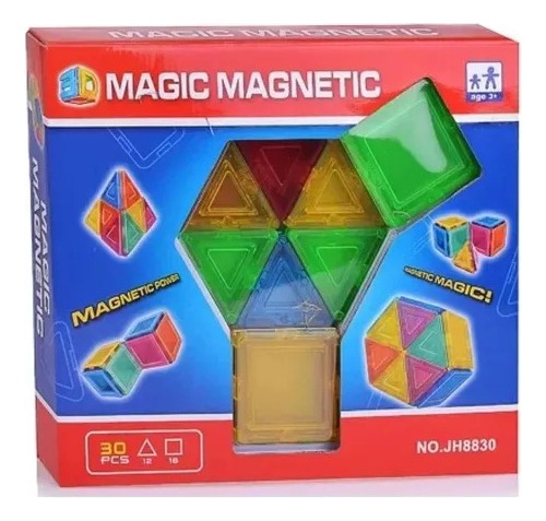 Bloques Magnéticos Imantados Magnetic 30 Piezas En Magimundo