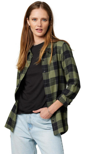 Camisa Lifestyle Mujer Pines Verde Fox