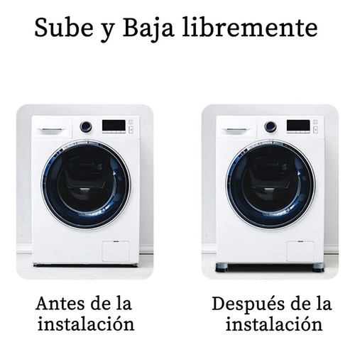 Zerodis 4 Piezas Almohadillas Antivibración Para Lavadora,