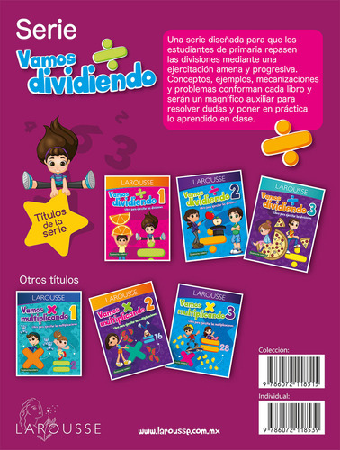 Vamos dividiendo 1° primaria, de Larousse. Editorial Larousse, tapa blanda en español, 2018