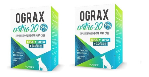Combo C/ 2 Ograx Artro 20 Suplemento Avert C/ 30 Cápsulas