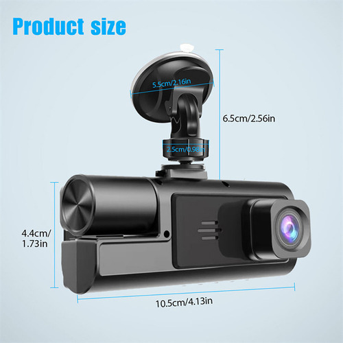 . Cámara De Tablero De 3 Canales De 1080p Con Wi-fi Y