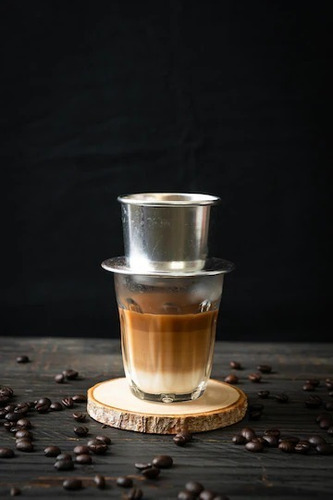 Imagen 8 de 8 de Cafetera Vietnamita Filtro Por Goteo Camping Portátil