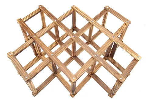 Botellero De Madera Plegable, Organizador De Vino, Para Coci