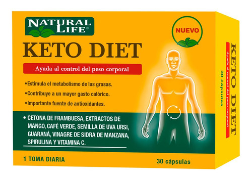 Natural Life Keto Diet Control Peso Corporal Adelgazante