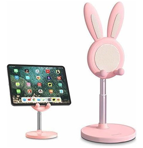 Soporte Para Telefono Con Diseño De Conejo Color Rosa