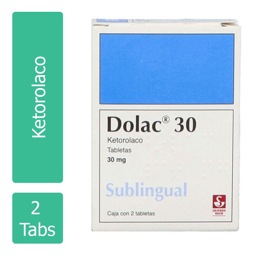 Dolac 30 Mg Caja X 2 Tabletas Sublinguales