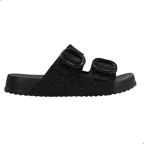 Chinelo Feminino Melissa Cozy Glitter Preto Glitter