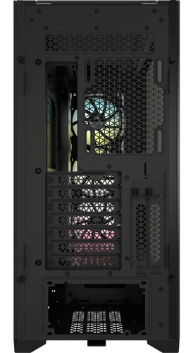 Imagen 10 de 10 de Gabinete Gamer Corsair Icue 5000x Rgb Vidrio Templado Black