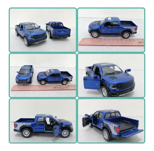 Ford Raptor 2013, Escala 1/46, Kinsmart, 13cms Largo, Metal.