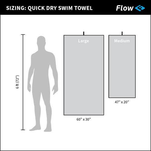 Toalla De Natación Flow De Microfibra De Secado Rápido, Toal