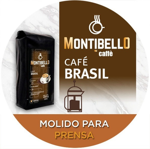 Café En Grano Tostado Montibello Brasil X 1kg Espresso