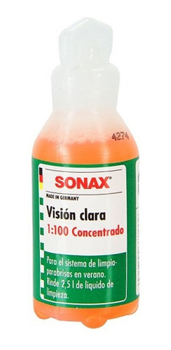 Sonax Vision Clara - Aditivo Limpia Parabisas - Sapito 