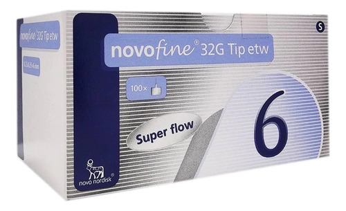 Novofine 32g 0.23/0.25 6mm X 100 Agujas