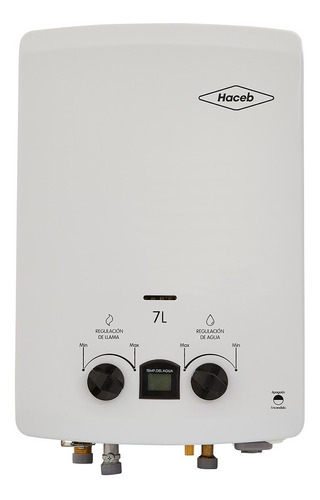 Calentador De Agua Haceb 7 Litros De Paso A Gn - Tn Blanco 3 VDC