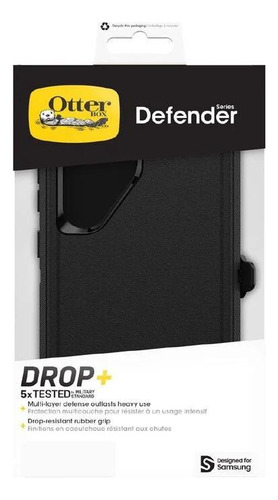 Carcasa Otterbox Defender Para Samsung Galaxy - Color Negro Funda Antigolpe (s24,s23,s22) Modelos Normal Plus Y Ultra