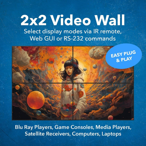 Orei Video Wall 4x4 Hdmi 4k Uhd - Múltiples Modos / Bcv