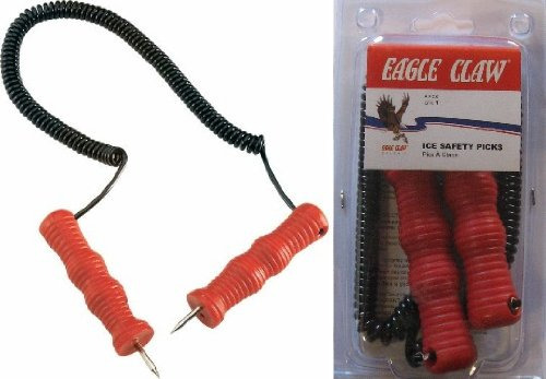 Eagle Claw Pas De Seguridad Para Hielo, Color Rojo, Mediano