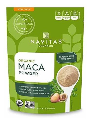 Navitas Organics Maca Powder, 4 Oz Bolso Orgánico, No-gmo, D