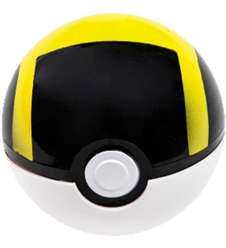 Pokebola 7cm - Para Figura Pokémon - Ultra Ball - Negro