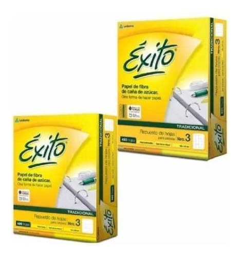 Repuestos Exito Ecologico 480hojas Pack X 2 Unidades 