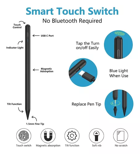 Lápiz Pencil Táctil Stylus Para Apple iPad 2018 a 2022 Palm