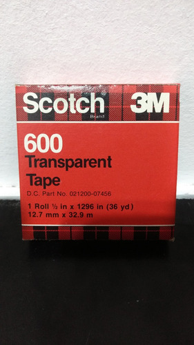 Cinta Scotch 3m - 12.7mm X 32.9m - Caja X 12 Unidades