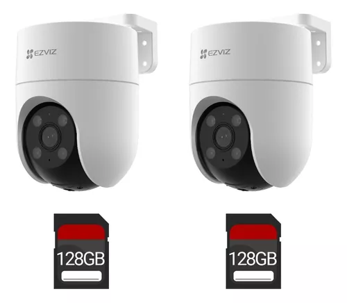 Kit X2 Cámara Seguridad Wifi Exterior Full Hd Ezviz 2mpx 360