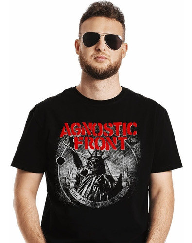 Polera Agnostic Front The American Dream Died Punk Impresión