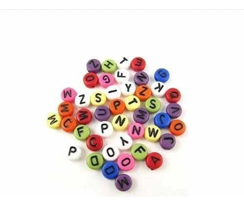 Imagen 2 de 6 de Letras Abecedario Abalorios Para Pulseras Bisutería