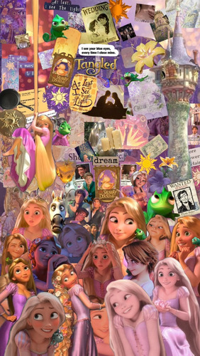 Funda Antigolpes Para Iphone Y Otros Rapunzel Enredados No.2 Negro Iphone 14 Promax