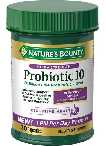 Probiótico 10 - 20 Bilhões 30u Nature's Bounty® Import Eua